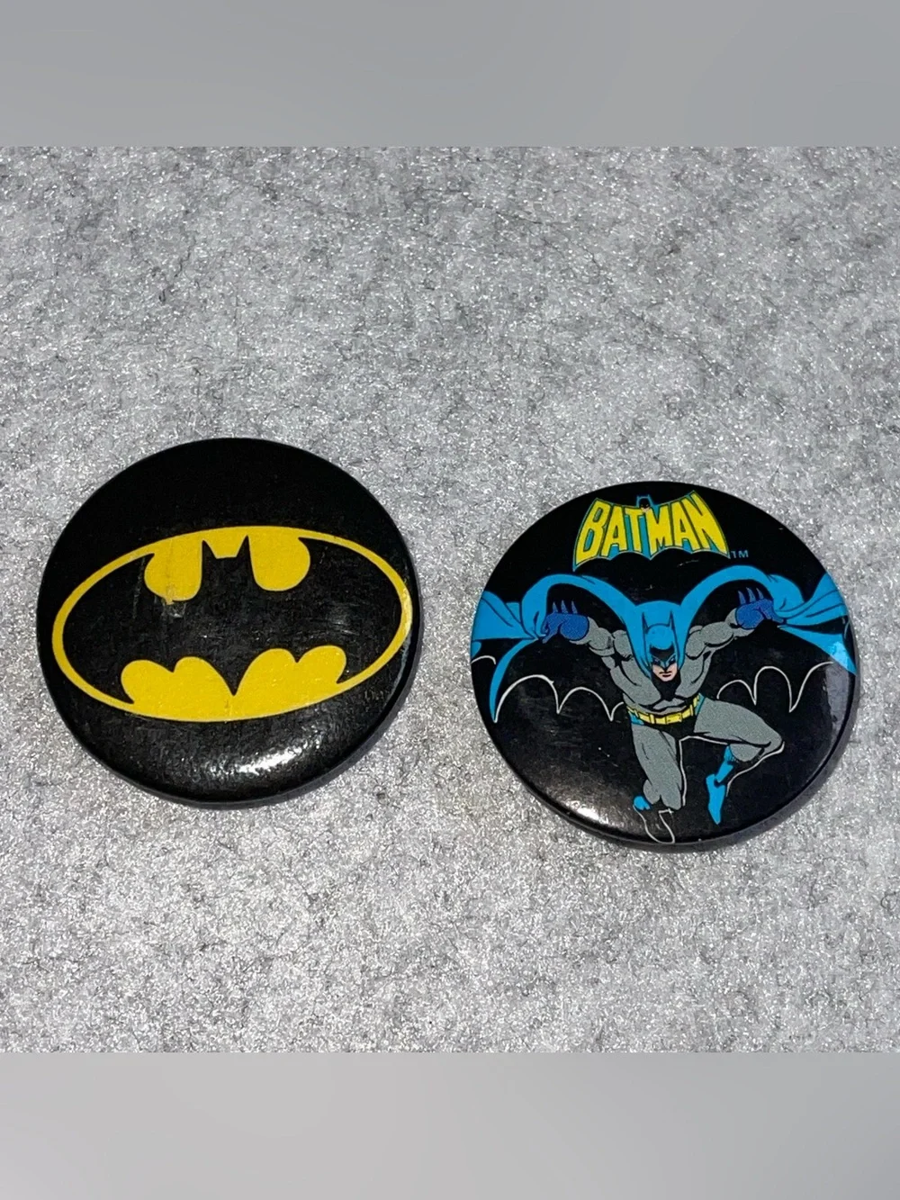Vintage Batman buttons pins superhero Y2K